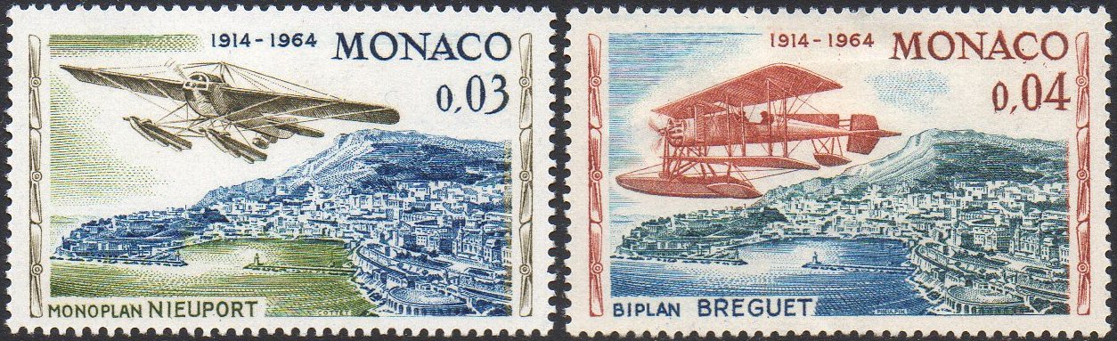 timbres-poste Monaco stamps 1964 Aerial Rally Monte-Carlo